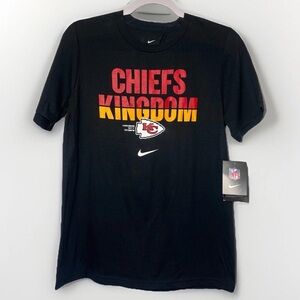 New NWT Nike Tee KANSAS CITY CHIEFS KINGDOM Youth T Shirt Short Sleeved L 14-16